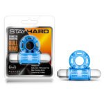 Blush Stay Hard 10 Function Vibrating Bull Cock Ring – Blue - Image 2