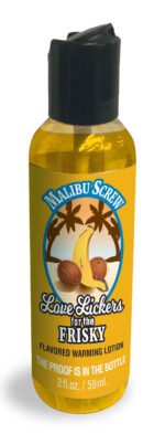 Love Lickers Massage Oil – Malibu Screw – 1.76 Fl. Oz. – Yellow