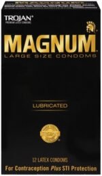 Trojan Magnum Large Size Lubricated Condoms – 12 Pack