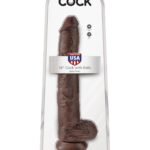 King Cock 14 Inch Cock With Balls - Brown