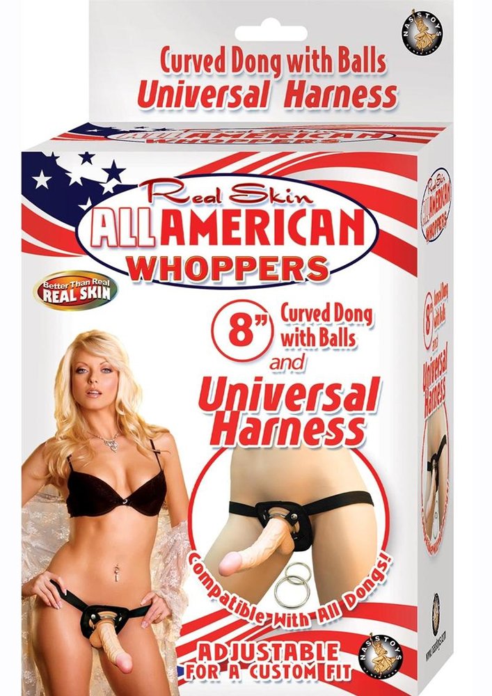all-american-whoppers-8-inch-dong-with-universal-flesh All American Whoppers 8-Inch Dong With Universal - Flesh - Image 1