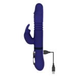 All in One Rechargeable Thrusting Rabbit Vibrator – Blue - Image 8