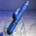 All in One Rechargeable Thrusting Rabbit Vibrator – Blue - Image 9