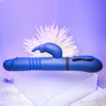 All in One Rechargeable Thrusting Rabbit Vibrator – Blue - Image 10
