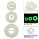 Alpha Glow-in-the-Dark Liquid Silicone 3 Ring Set - White - Image 4