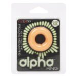 Alpha Glow-in-the-Dark Liquid Silicone Prolong Medium Ring - Orange - Image 3
