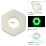 Alpha Glow-in-the-Dark Liquid Silicone Cock Ring – White - Image 4