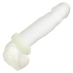 Alpha Glow-in-the-Dark Liquid Silicone Cock Ring – White - Image 6