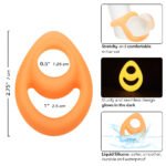 Alpha Glow-in-the-Dark Liquid Silicone Teardrop Ring - Orange - Image 4