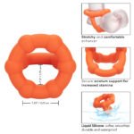 Alpha Liquid Silicone All Star Cock Ring – Orange - Image 2