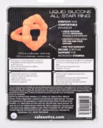 Alpha Liquid Silicone All Star Cock Ring – Orange