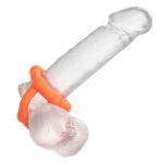 Alpha Liquid Silicone All Star Cock Ring – Orange - Image 3
