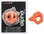 Alpha Liquid Silicone All Star Cock Ring – Orange - Image 10