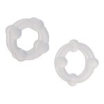 Alpha Liquid Silicone Double Stacker Cock Rings – Clear - Image 3
