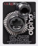 Alpha Liquid Silicone Dual Support Magnum Ring - Black - Image 3