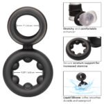 Alpha Liquid Silicone Dual Support Magnum Ring - Black - Image 5