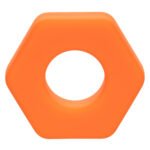 Alpha Liquid Silicone Prolong Sexagon Ring - Orange - Image 3