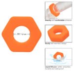 Alpha Liquid Silicone Prolong Sexagon Ring - Orange - Image 5