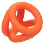 Alpha Liquid Silicone Tri-Ring Cock Ring – Orange - Image 8