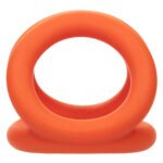 Alpha Liquid Silicone Tri-Ring Cock Ring – Orange - Image 9