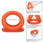 Alpha Liquid Silicone Tri-Ring Cock Ring – Orange - Image 10