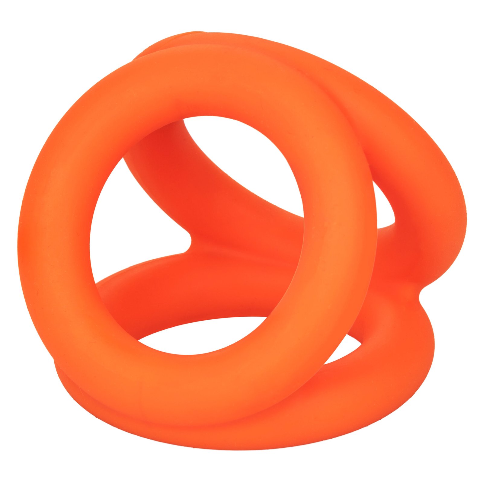 alpha-liquid-silicone-tri-ring-orange-orange Alpha Liquid Silicone Tri-Ring - Orange Orange - Image 1