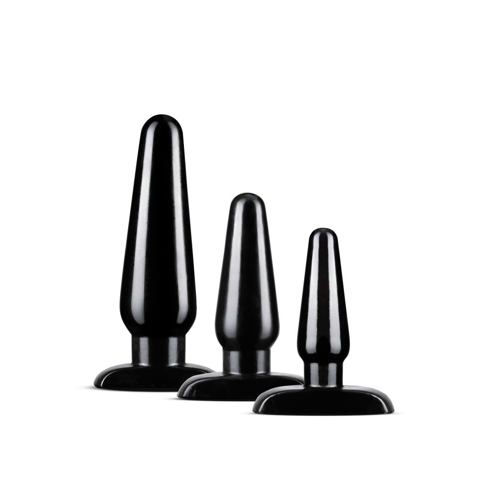 anal-adventures-basic-plug-kit-black Anal Adventures - Basic Plug Kit - Black - Image 1