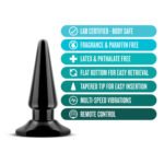 Anal Adventures Basic Vibrating Anal Plug – Black - Image 2