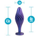 Anal Adventures Matrix - Swirling Bling Plug - Sapphire - Image 3