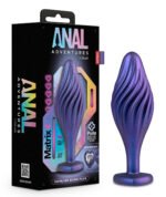 Anal Adventures Matrix - Swirling Bling Plug - Sapphire - Image 4