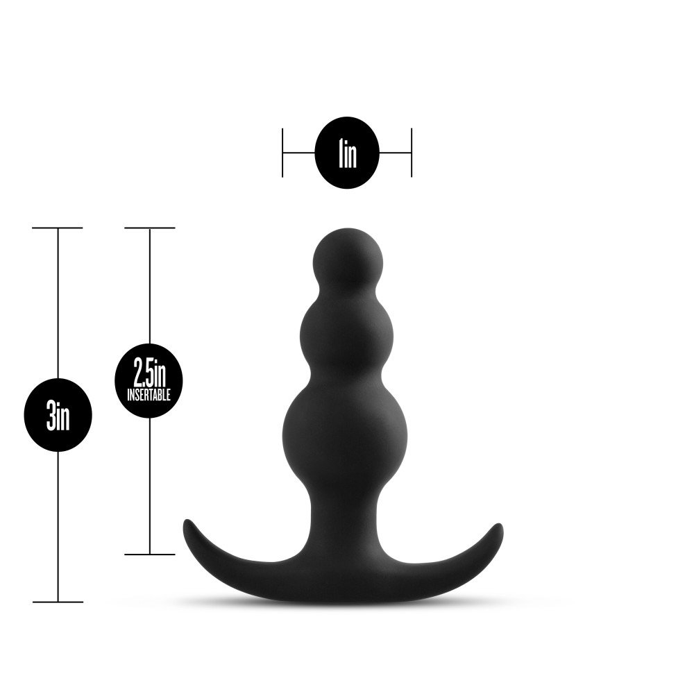 anal-adventures-platinum-beaded-plug-black Anal Adventures Platinum - Beaded Plug - Black - Image 1