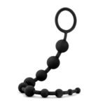 Anal Adventures - Platinum - Silicone 10 Anal Beads - Black - Image 4