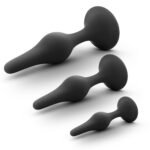 Anal Adventures Platinum - Silicone Beginner Plug Kit - Black - Image 2