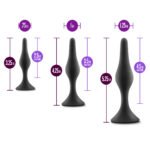 Anal Adventures Platinum - Silicone Beginner Plug Kit - Black - Image 3