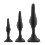 Anal Adventures Platinum - Silicone Beginner Plug Kit - Black - Image 5