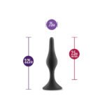 Anal Adventures Platinum - Silicone Beginner Plug - Small - Black - Image 3