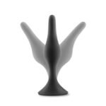 Anal Adventures Platinum - Silicone Beginner Plug - Small - Black - Image 4