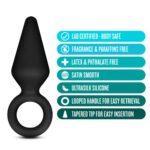 Anal Adventures Platinum Silicone Loop Plug Small Black - Image 3
