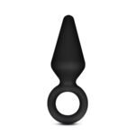 Anal Adventures Platinum Silicone Loop Plug Small Black - Image 5