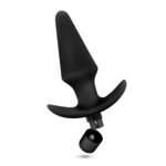 Anal Adventures Platinum - Silicone Vibrating Plug - Black - Image 3