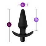 Anal Adventures Platinum - Silicone Vibrating Plug - Black - Image 5