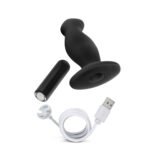 Anal Adventures- Platinum- Silicone Vibrating Prostate Massager 02-Black - Image 2