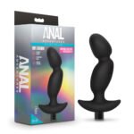 Anal Adventures- Platinum - Silicone Vibrating Prostate Massager 04-Black - Image 5