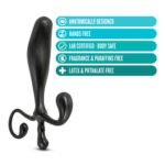 Anal Adventures Prostate Stimulator – Black, Body-Safe ABS Plastic - Image 2
