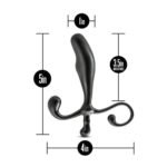 Anal Adventures Prostate Stimulator – Black, Body-Safe ABS Plastic - Image 3