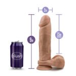 Au Natural - 9 Inch Dildo With Suction Cup - Mocha - Image 2