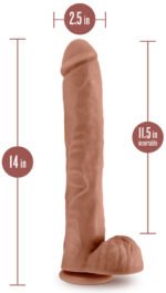 Au Naturel - Daddy - 14 Inch Dildo - Mocha - Image 2
