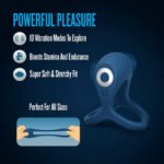 Performance Plus Dual Flex Pro Vibrating Cock Ring and Ball Strap – Blue - Image 2
