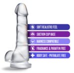 Blush B Yours Diamond Quartz Clear Phthalate-Free Dildo with Suction Cup Base