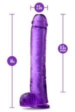 Blush B Yours Plus Hefty N Hung Phthalate-Free TPE Dildo – Purple